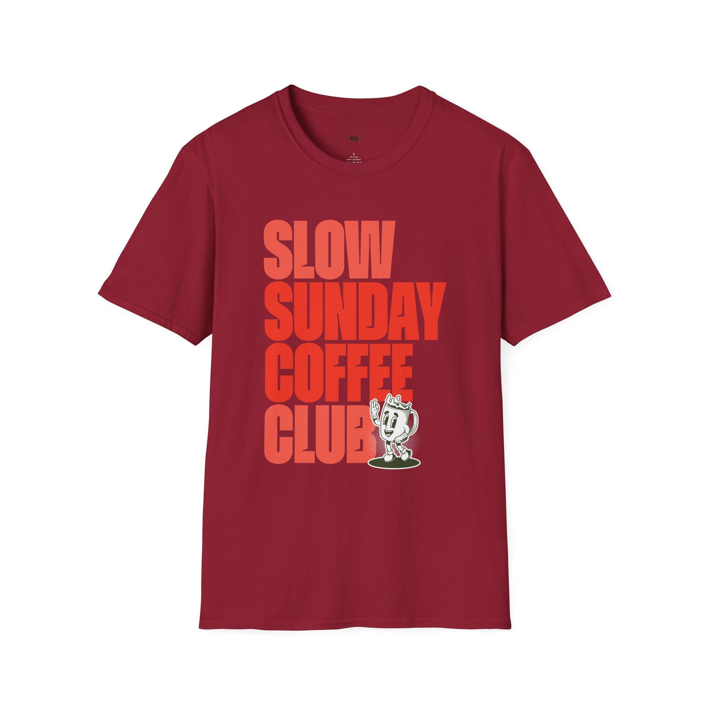 Slow Sunday coffee club, Coffee Lover Unisex T-Shirt, Funny Coffee Tee, Cute Gift for Baristas, Coffee Obsessed Apparel, Casual Everyday Wear