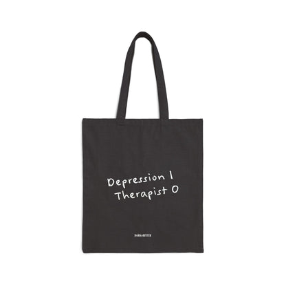Depression 1 Therapist 0 Tote bag
