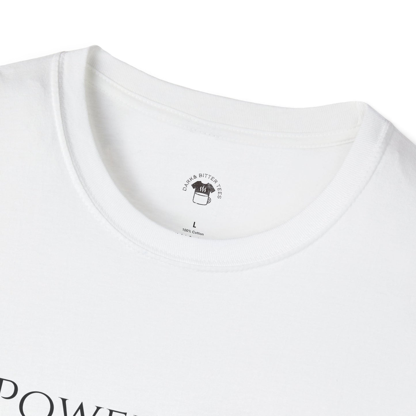 Powered by caffeine and sarcasm, Coffee Lover Unisex T-Shirt, Funny Coffee Tee, Cute Gift for Baristas, Coffee Obsessed Apparel, Casual Everyday Wear