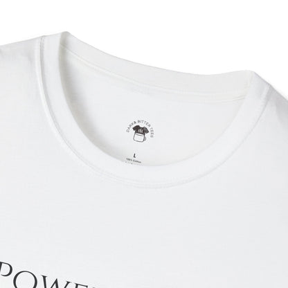 Powered by caffeine and sarcasm, Coffee Lover Unisex T-Shirt, Funny Coffee Tee, Cute Gift for Baristas, Coffee Obsessed Apparel, Casual Everyday Wear