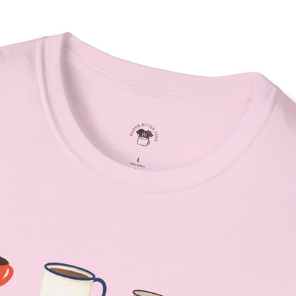 Coffee mugs and cups 1, Coffee Lover Unisex T-Shirt, Funny Coffee Tee, Cute Gift for Baristas, Coffee Obsessed Apparel, Casual Everyday Wear