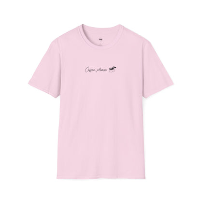 Coffee please, Coffee Lover Unisex T-Shirt, Funny Coffee Tee, Cute Gift for Baristas, Coffee Obsessed Apparel, Casual Everyday Wear