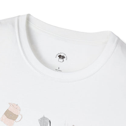 Good day starts with coffee, Coffee Lover Unisex T-Shirt, Funny Coffee Tee, Cute Gift for Baristas, Coffee Obsessed Apparel, Casual Everyday Wear