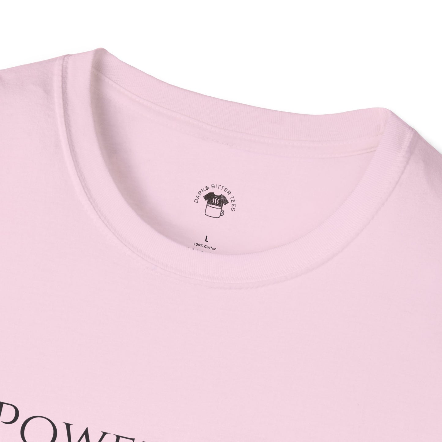 Powered by caffeine and sarcasm, Coffee Lover Unisex T-Shirt, Funny Coffee Tee, Cute Gift for Baristas, Coffee Obsessed Apparel, Casual Everyday Wear