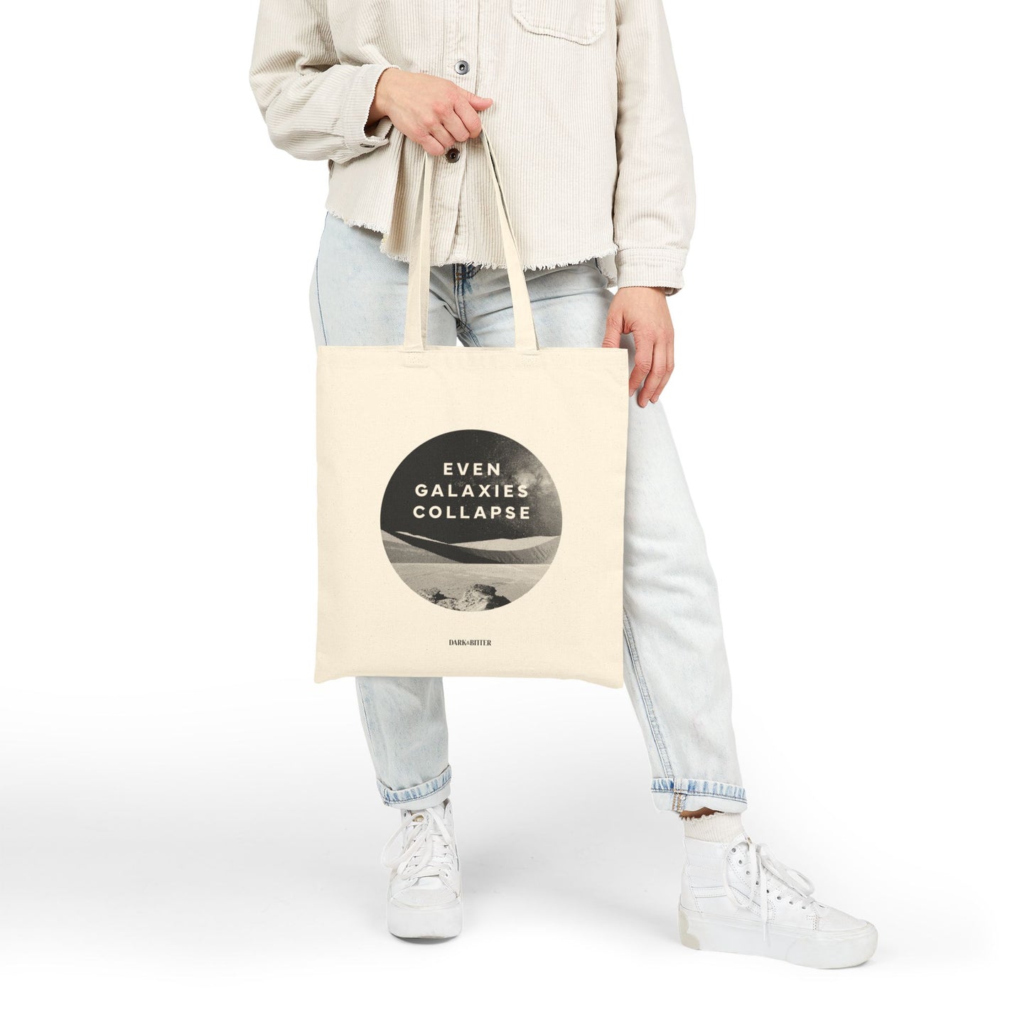 Even galaxies collapse Tote bag