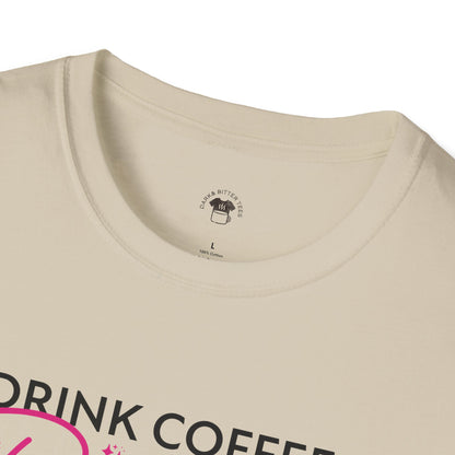 Drink coffee pet dogs be happy, Coffee Lover Unisex T-Shirt, Funny Coffee Tee, Cute Gift for Baristas, Coffee Obsessed Apparel, Casual Everyday Wear