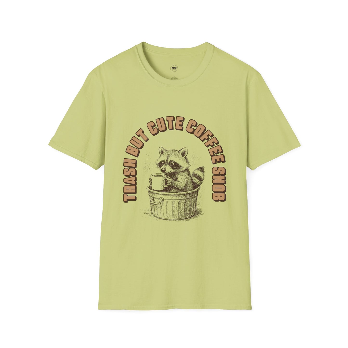 Funny Raccoon T-Shirt, Coffee Lover Tee, Gift for Coffee Snobs, Cute Animal Shirt, Perfect for Birthdays