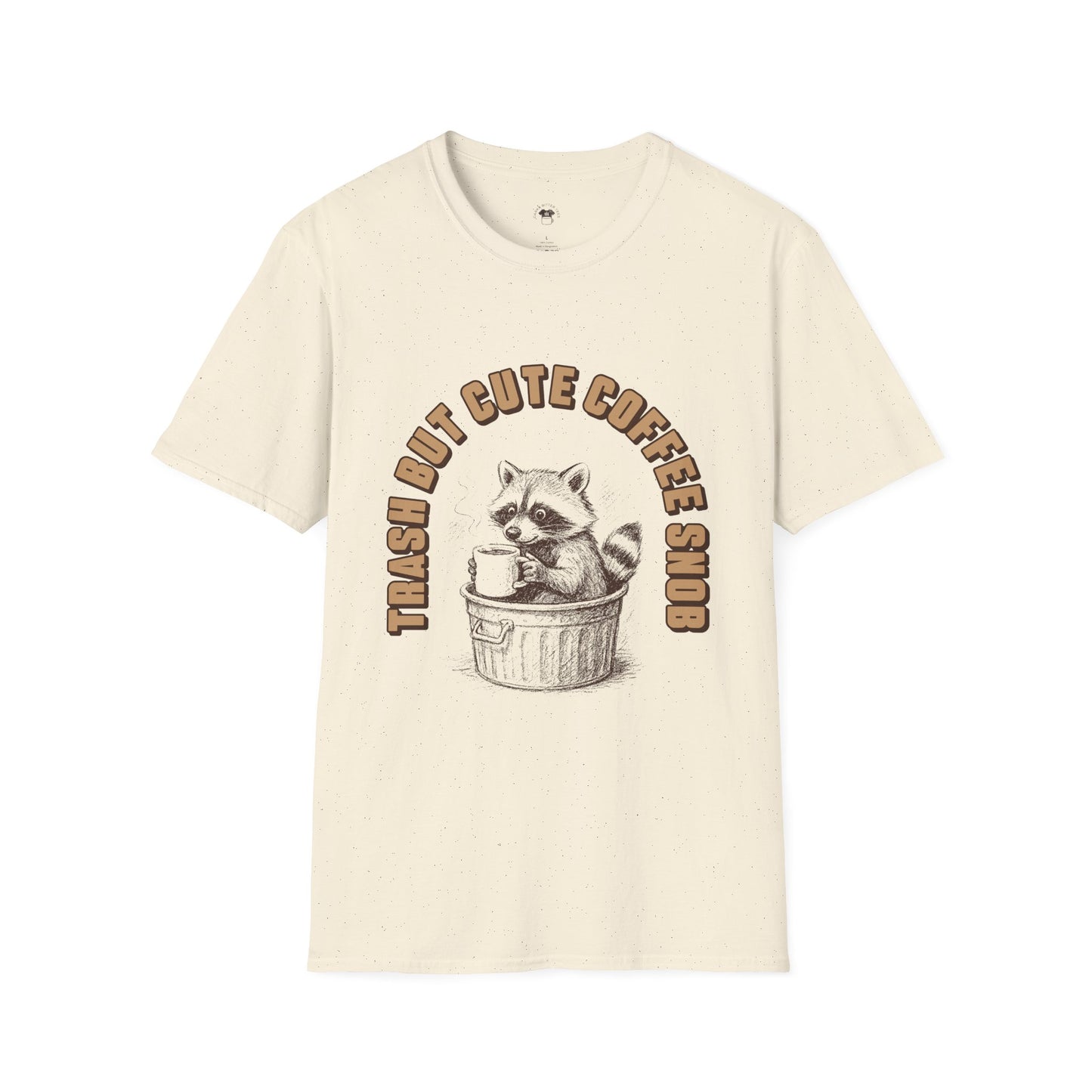 Funny Raccoon T-Shirt, Coffee Lover Tee, Gift for Coffee Snobs, Cute Animal Shirt, Perfect for Birthdays