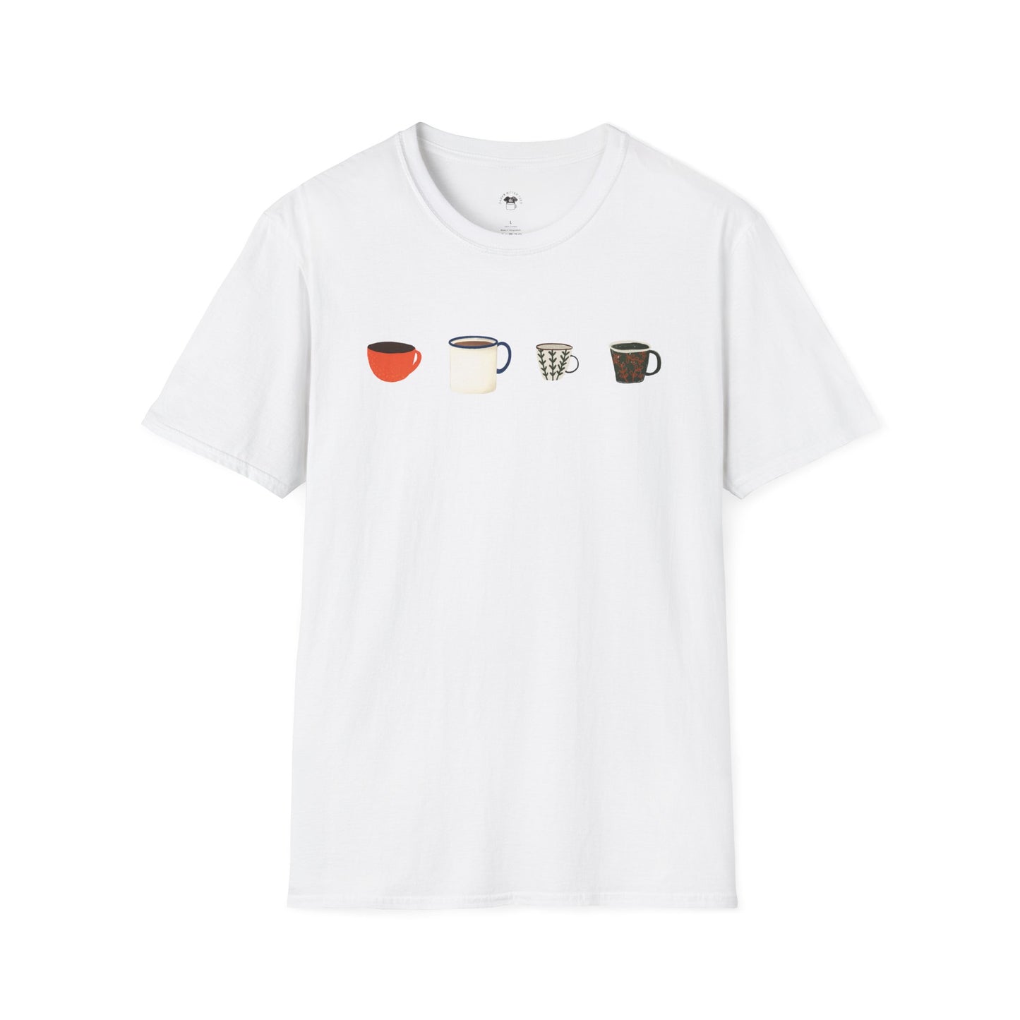 Coffee mugs and cups 1, Coffee Lover Unisex T-Shirt, Funny Coffee Tee, Cute Gift for Baristas, Coffee Obsessed Apparel, Casual Everyday Wear