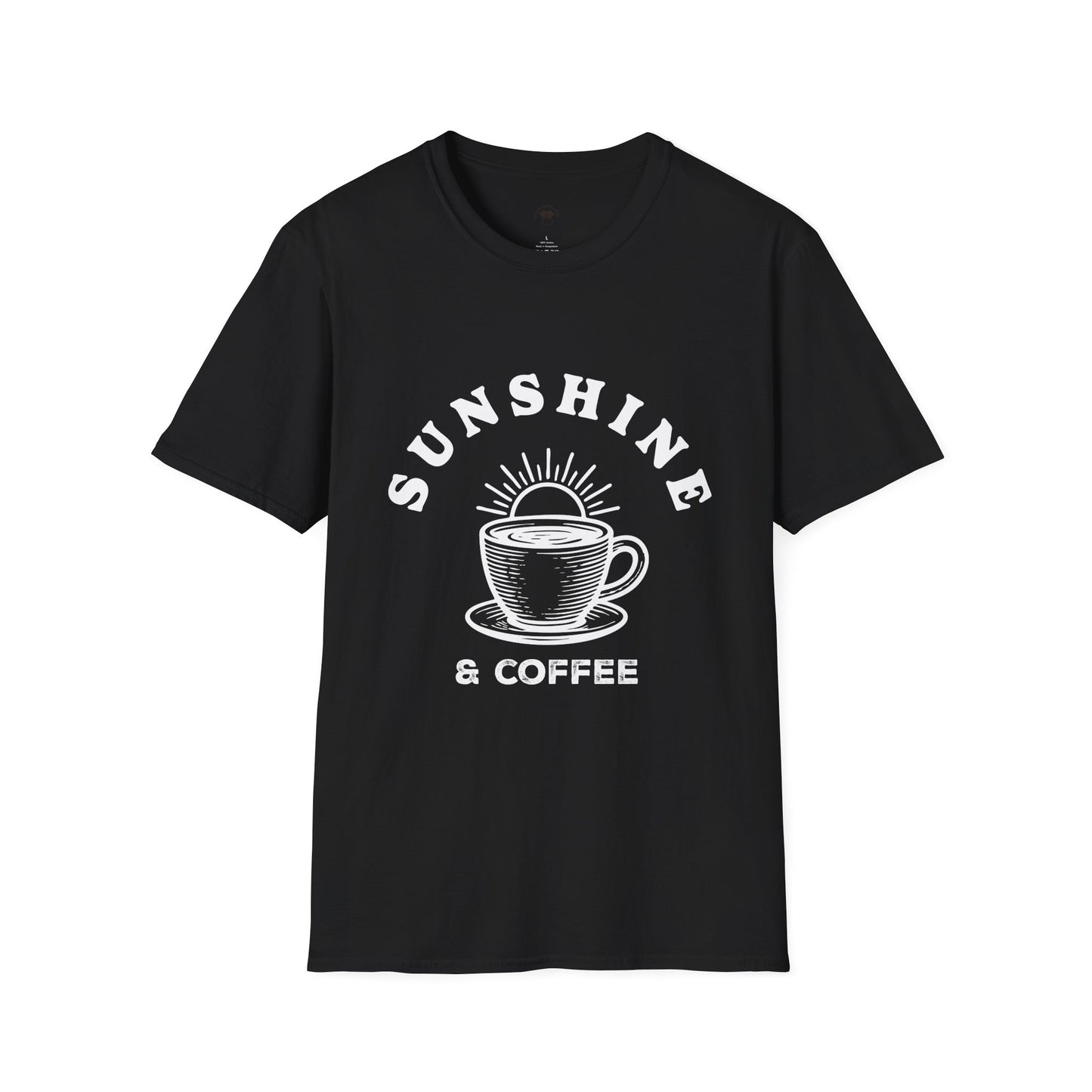 Sunshine and coffee, Coffee Lover Unisex T-Shirt, Funny Coffee Tee, Cute Gift for Baristas, Coffee Obsessed Apparel, Casual Everyday Wear
