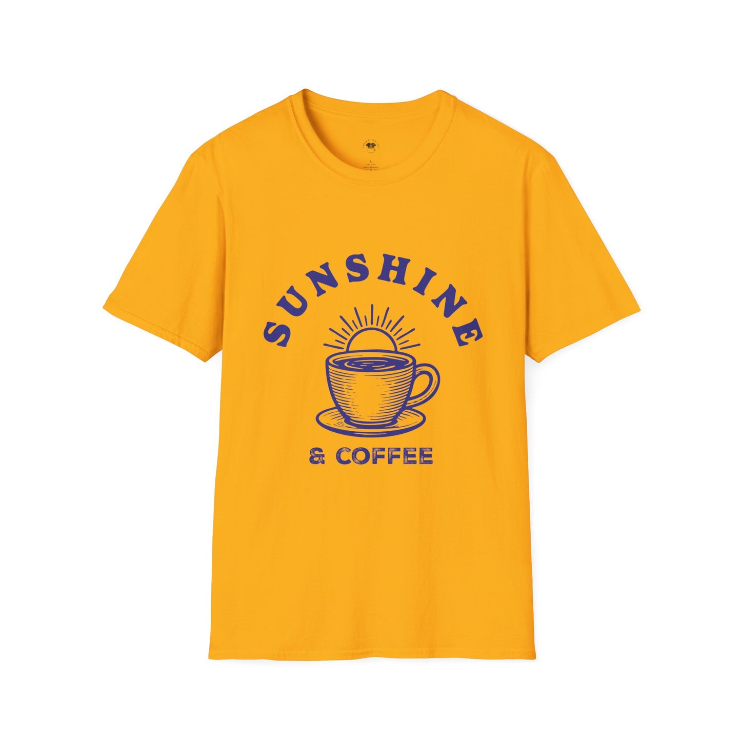 Sunshine and coffee, Coffee Lover Unisex T-Shirt, Funny Coffee Tee, Cute Gift for Baristas, Coffee Obsessed Apparel, Casual Everyday Wear