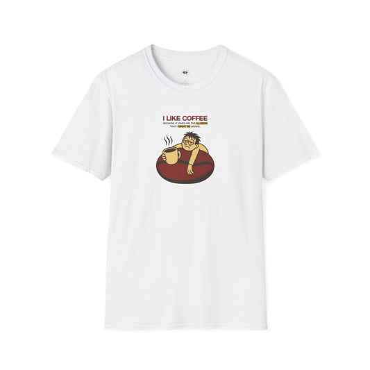 Coffee Illusion, Coffee Lover Unisex T-Shirt, Funny Coffee Tee, Cute Gift for Baristas, Coffee Obsessed Apparel, Casual Everyday Wear