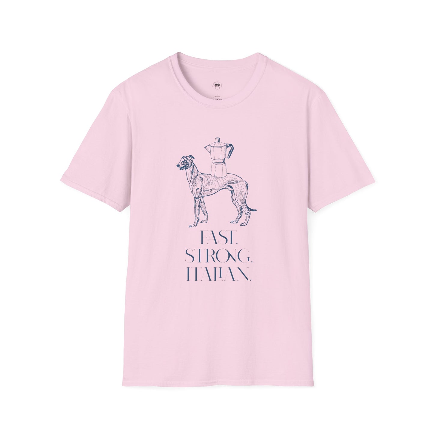 Fast strong Italian, Coffee Lover Unisex T-Shirt, Funny Coffee Tee, Cute Gift for Baristas, Coffee Obsessed Apparel, Casual Everyday Wear