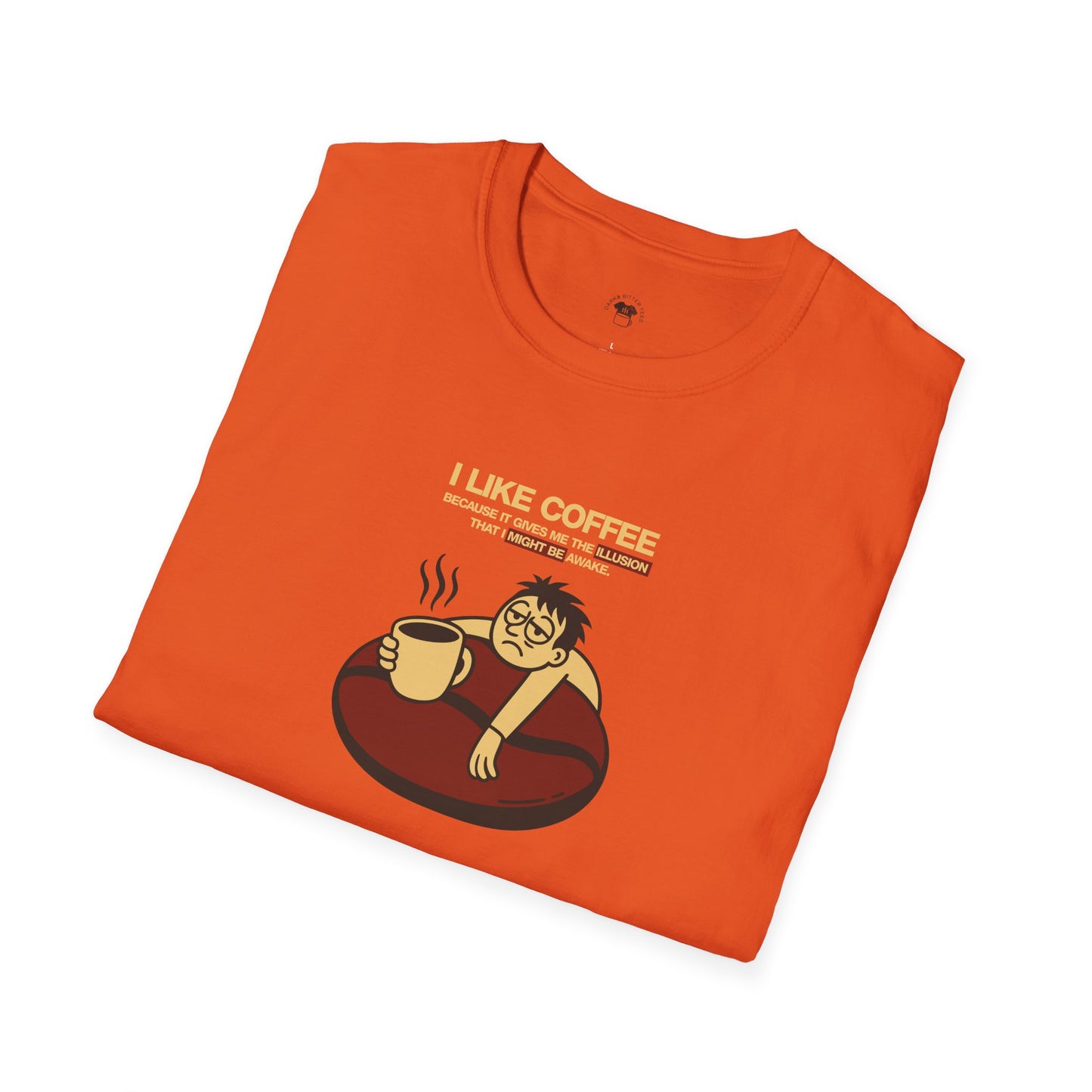 Coffee Illusion, Coffee Lover Unisex T-Shirt, Funny Coffee Tee, Cute Gift for Baristas, Coffee Obsessed Apparel, Casual Everyday Wear