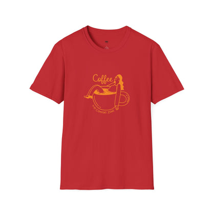 Coffee is my comfort zone, Coffee Lover Unisex T-Shirt, Funny Coffee Tee, Cute Gift for Baristas, Coffee Obsessed Apparel, Casual Everyday Wear