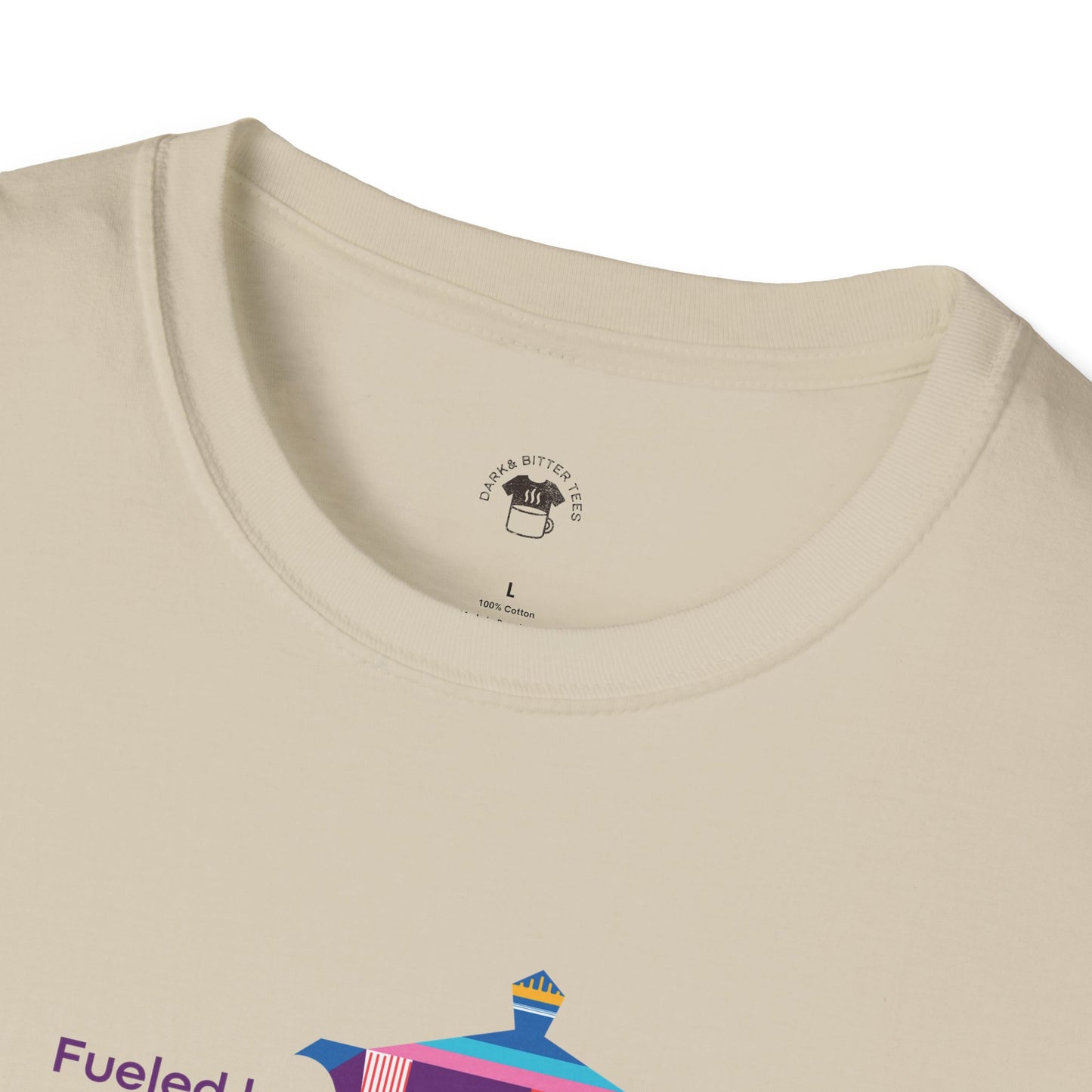 Fueled by coffee and creativity, Coffee Lover Unisex T-Shirt, Funny Coffee Tee, Cute Gift for Baristas, Coffee Obsessed Apparel, Casual Everyday Wear