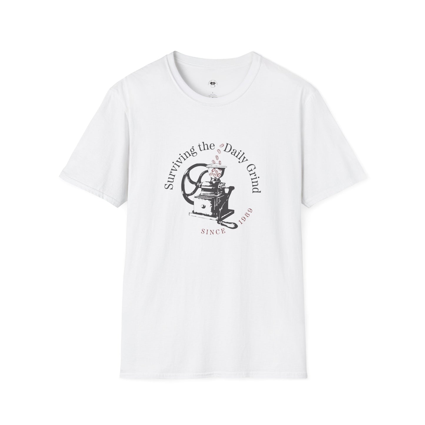 Surviving the daily grind, Coffee Lover Unisex T-Shirt, Funny Coffee Tee, Cute Gift for Baristas, Coffee Obsessed Apparel, Casual Everyday Wear