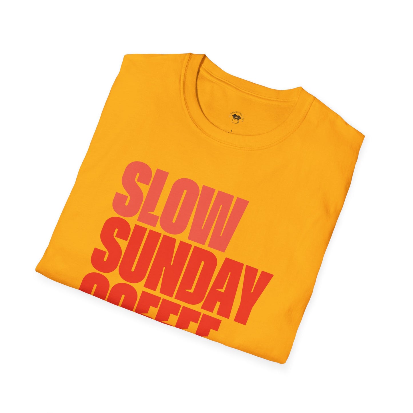 Slow Sunday coffee club, Coffee Lover Unisex T-Shirt, Funny Coffee Tee, Cute Gift for Baristas, Coffee Obsessed Apparel, Casual Everyday Wear