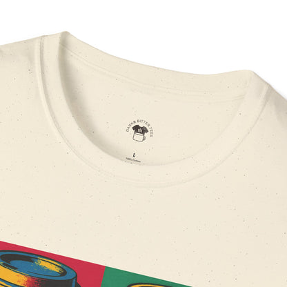 Warhol pop art to go coffee cup, Coffee Lover Unisex T-Shirt, Funny Coffee Tee, Cute Gift for Baristas, Coffee Obsessed Apparel, Casual Everyday Wear