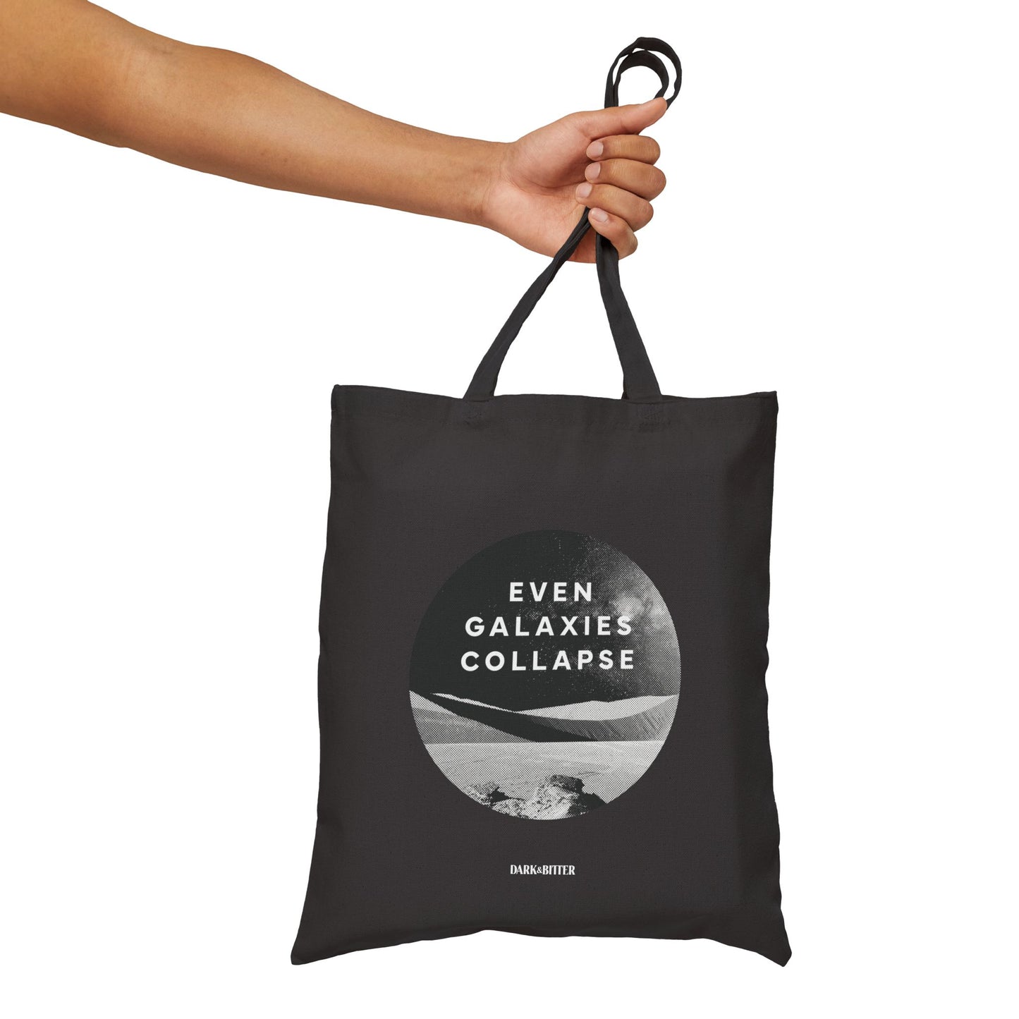 Even galaxies collapse Tote bag