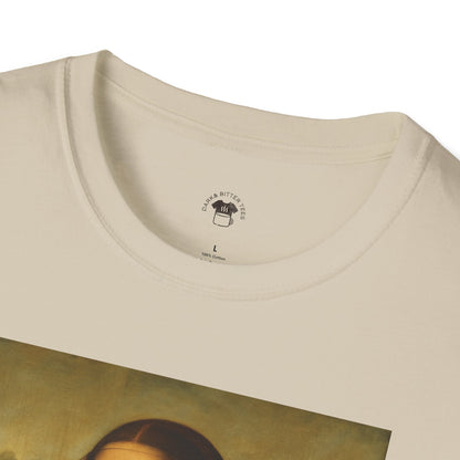 Mona Lisa, Coffee Lover Unisex T-Shirt, Funny Coffee Tee, Cute Gift for Baristas, Coffee Obsessed Apparel, Casual Everyday Wear