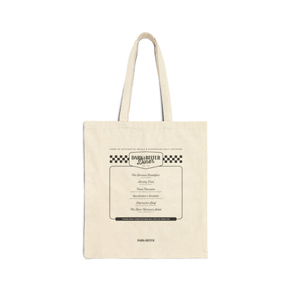 Dark & Bitter Diner Menu Tote bag