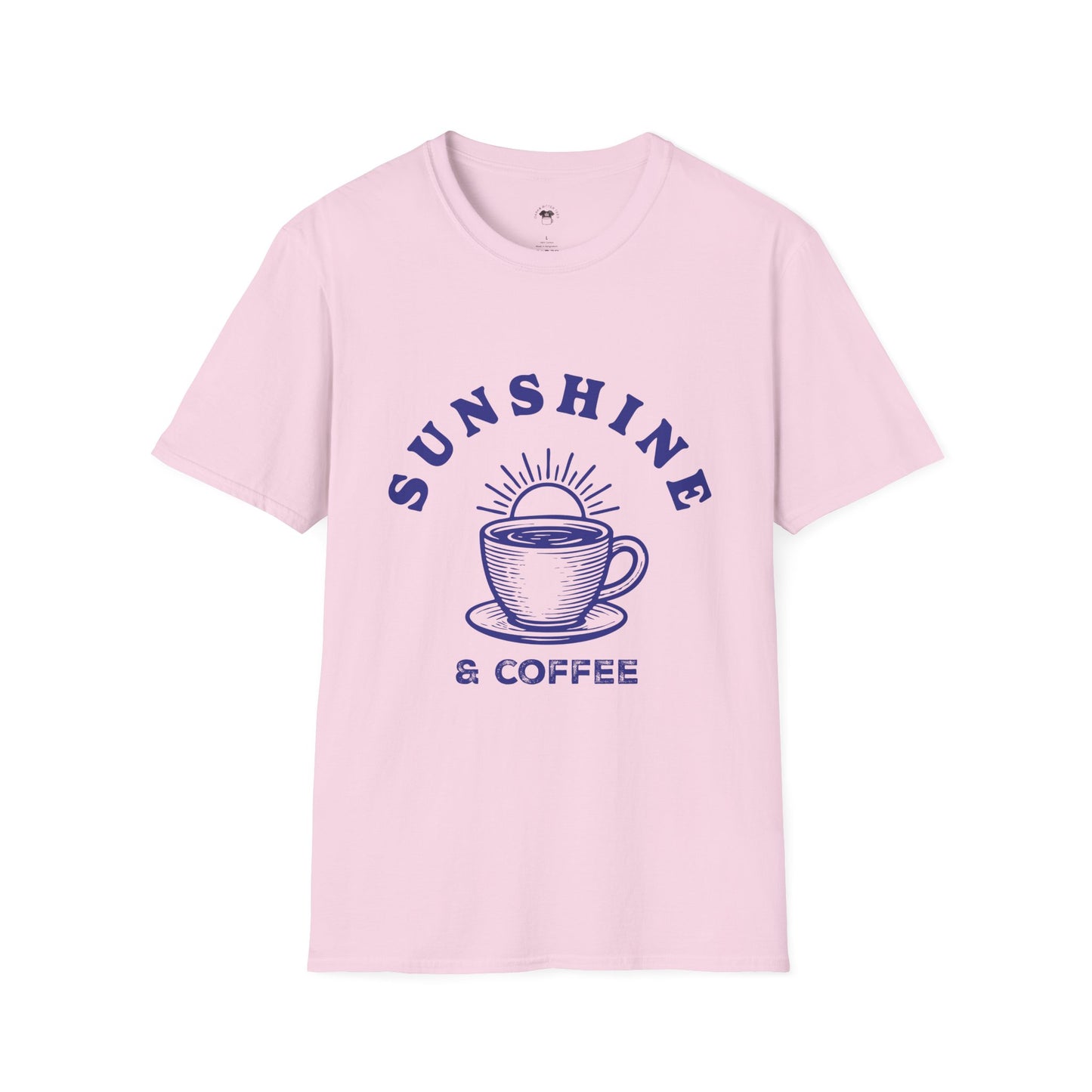 Sunshine and coffee, Coffee Lover Unisex T-Shirt, Funny Coffee Tee, Cute Gift for Baristas, Coffee Obsessed Apparel, Casual Everyday Wear