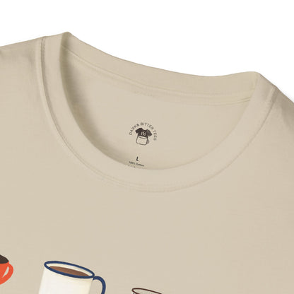 Coffee mugs and cups 1, Coffee Lover Unisex T-Shirt, Funny Coffee Tee, Cute Gift for Baristas, Coffee Obsessed Apparel, Casual Everyday Wear