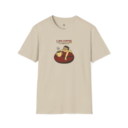 Coffee Illusion, Coffee Lover Unisex T-Shirt, Funny Coffee Tee, Cute Gift for Baristas, Coffee Obsessed Apparel, Casual Everyday Wear