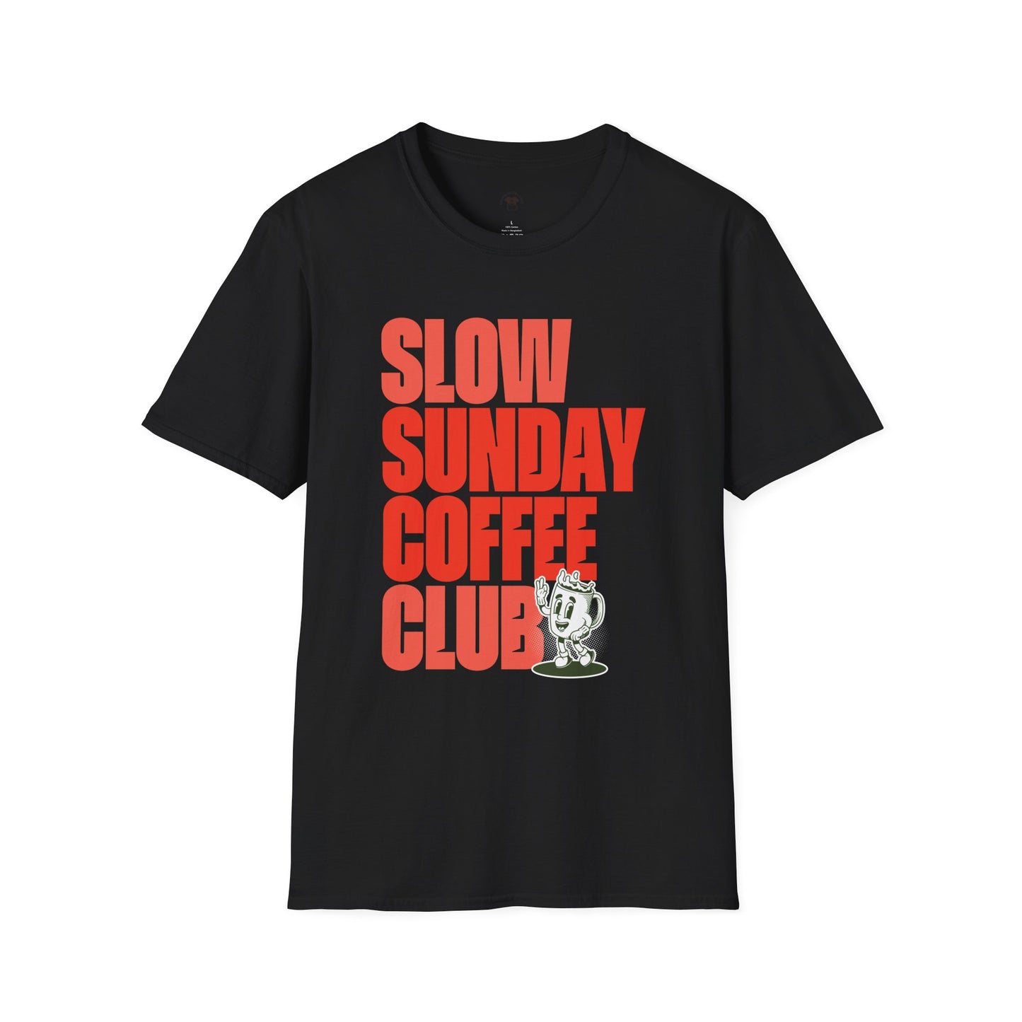 Slow Sunday coffee club, Coffee Lover Unisex T-Shirt, Funny Coffee Tee, Cute Gift for Baristas, Coffee Obsessed Apparel, Casual Everyday Wear