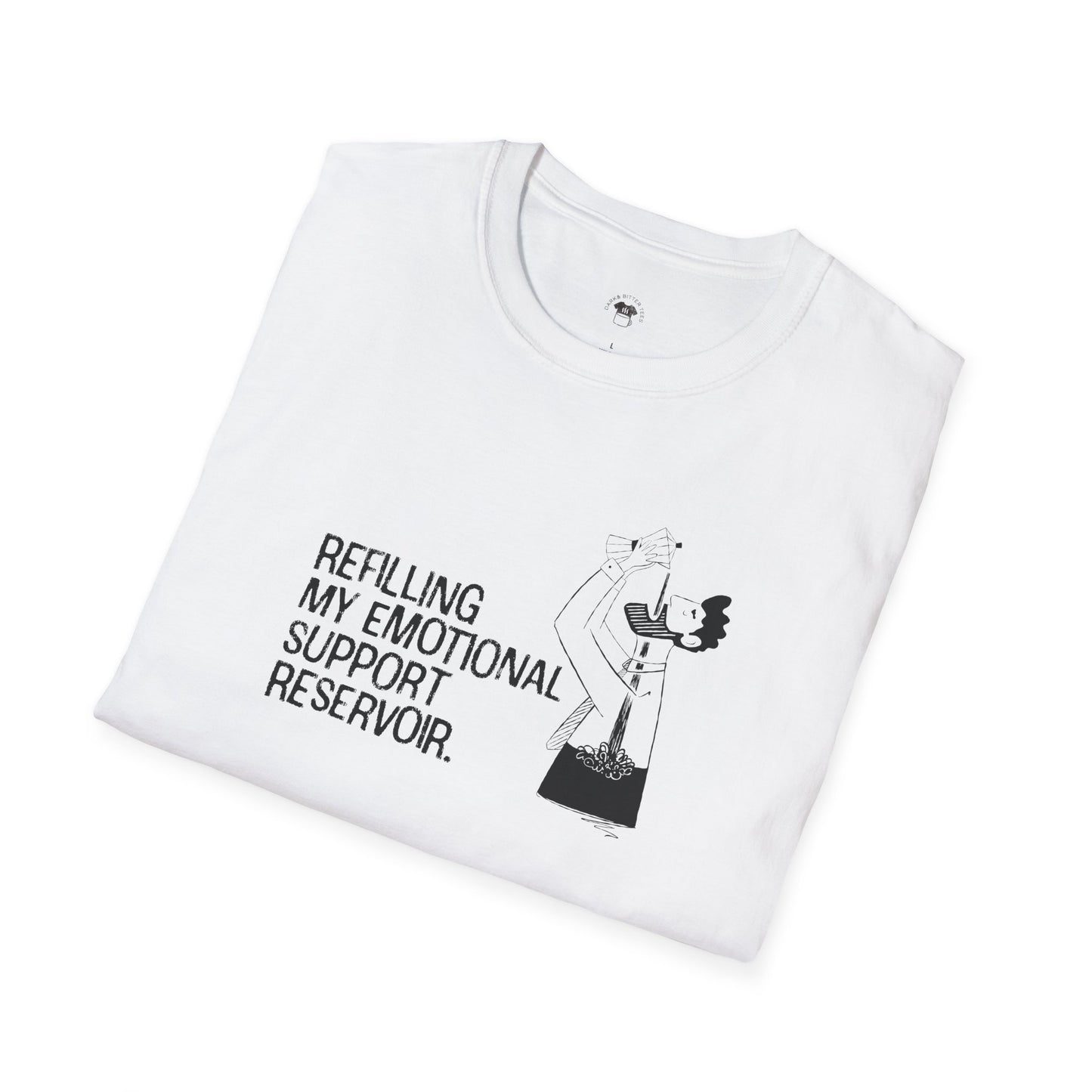 Refilling my emotional reservoir, Coffee Lover Unisex T-Shirt, Funny Coffee Tee, Cute Gift for Baristas, Coffee Obsessed Apparel, Casual Everyday Wear