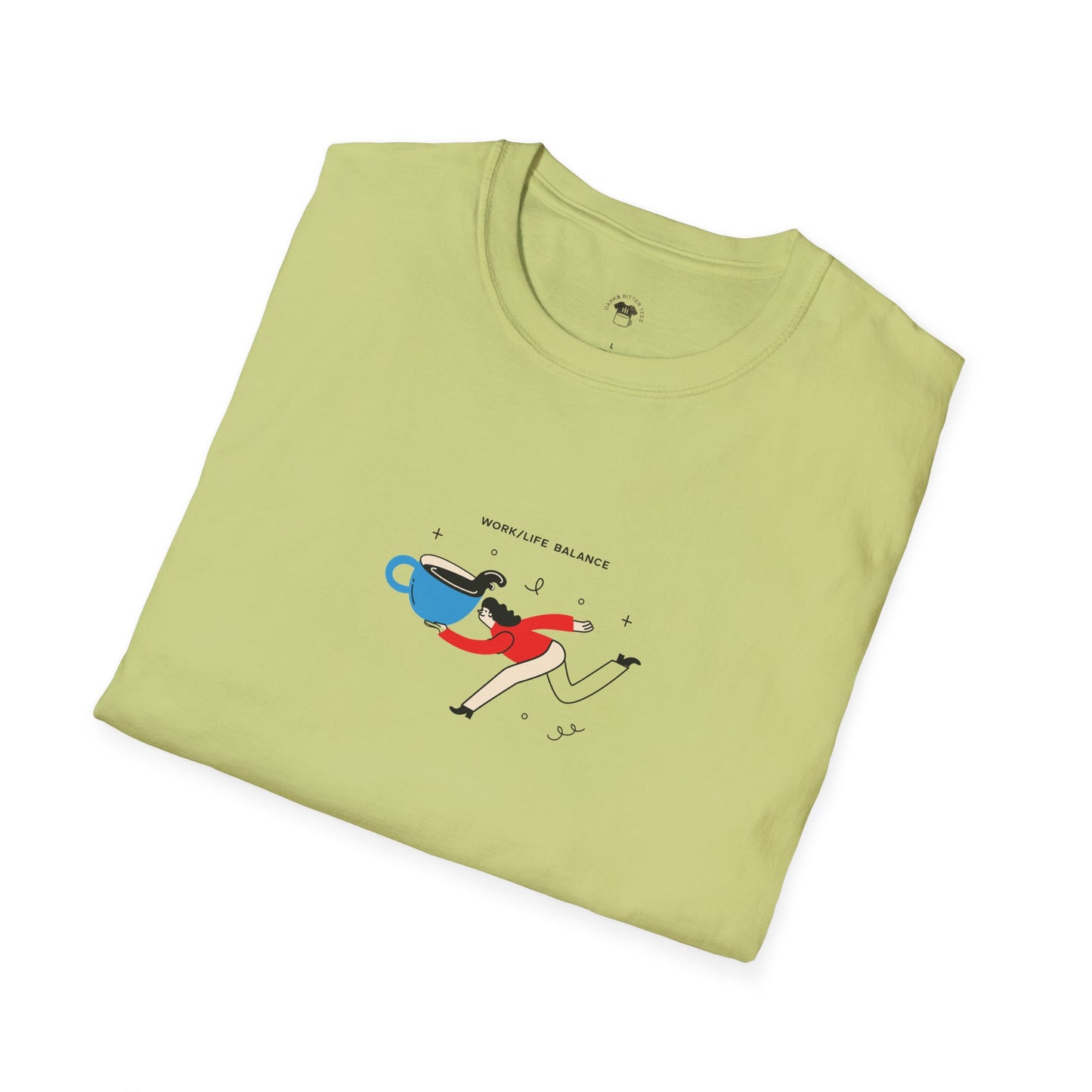 Work life balance, Coffee Lover Unisex T-Shirt, Funny Coffee Tee, Cute Gift for Baristas, Coffee Obsessed Apparel, Casual Everyday Wear