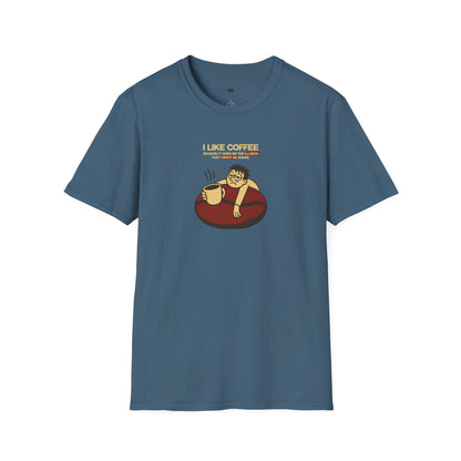 Coffee Illusion, Coffee Lover Unisex T-Shirt, Funny Coffee Tee, Cute Gift for Baristas, Coffee Obsessed Apparel, Casual Everyday Wear
