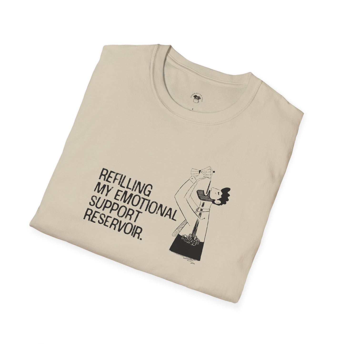 Refilling my emotional reservoir, Coffee Lover Unisex T-Shirt, Funny Coffee Tee, Cute Gift for Baristas, Coffee Obsessed Apparel, Casual Everyday Wear