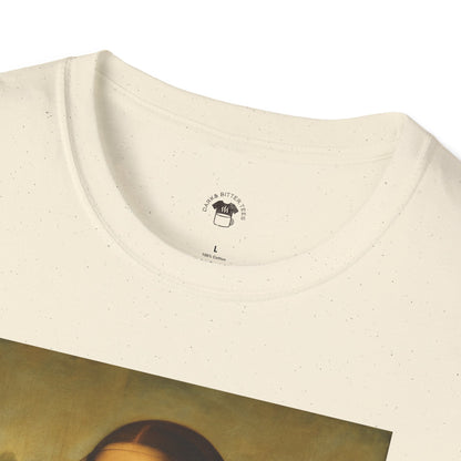 Mona Lisa, Coffee Lover Unisex T-Shirt, Funny Coffee Tee, Cute Gift for Baristas, Coffee Obsessed Apparel, Casual Everyday Wear
