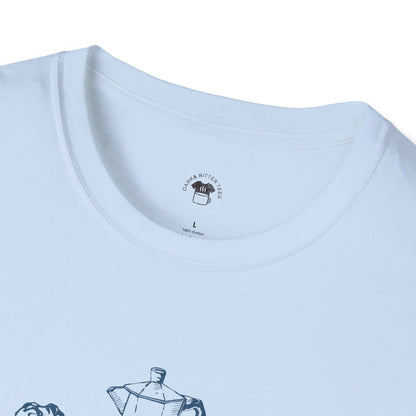 Fast strong Italian, Coffee Lover Unisex T-Shirt, Funny Coffee Tee, Cute Gift for Baristas, Coffee Obsessed Apparel, Casual Everyday Wear