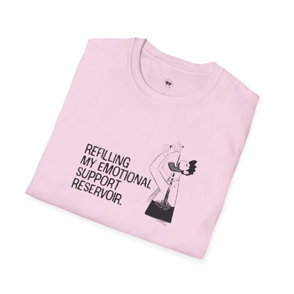 Refilling my emotional reservoir, Coffee Lover Unisex T-Shirt, Funny Coffee Tee, Cute Gift for Baristas, Coffee Obsessed Apparel, Casual Everyday Wear