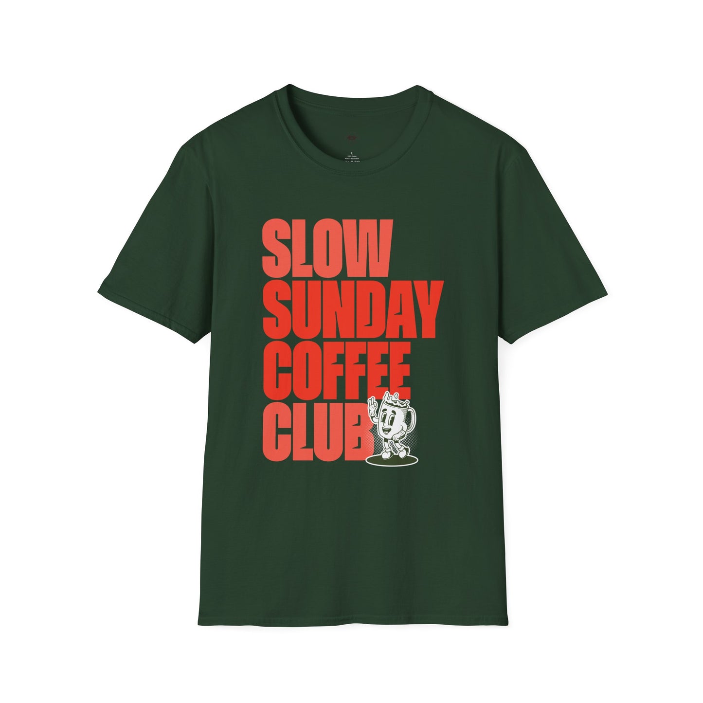 Slow Sunday coffee club, Coffee Lover Unisex T-Shirt, Funny Coffee Tee, Cute Gift for Baristas, Coffee Obsessed Apparel, Casual Everyday Wear