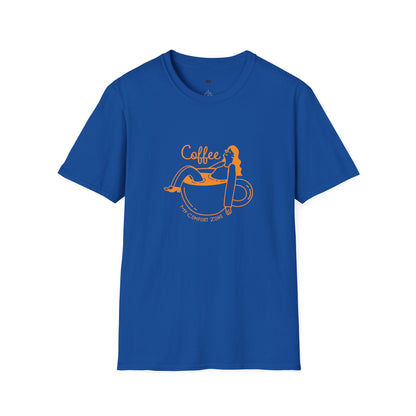 Coffee is my comfort zone, Coffee Lover Unisex T-Shirt, Funny Coffee Tee, Cute Gift for Baristas, Coffee Obsessed Apparel, Casual Everyday Wear