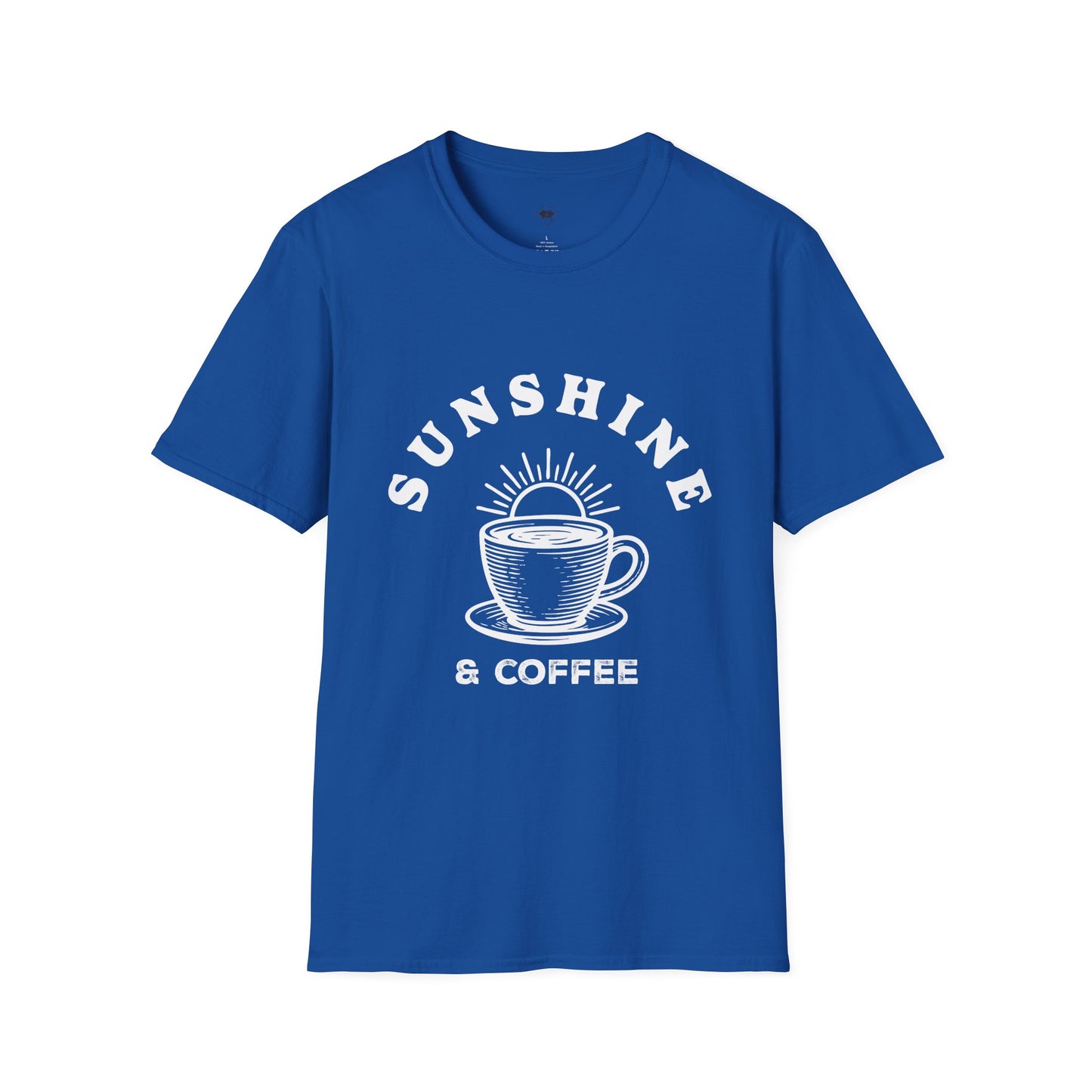 Sunshine and coffee, Coffee Lover Unisex T-Shirt, Funny Coffee Tee, Cute Gift for Baristas, Coffee Obsessed Apparel, Casual Everyday Wear