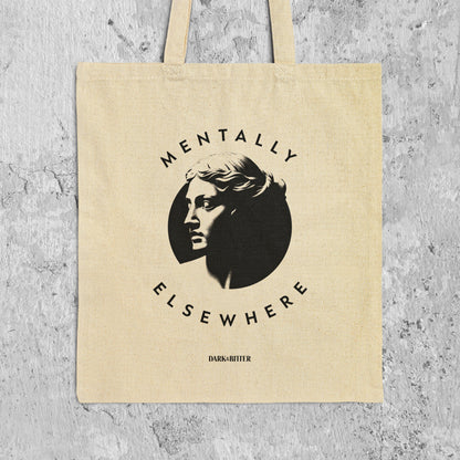 Mentally elsewhere Tote bag