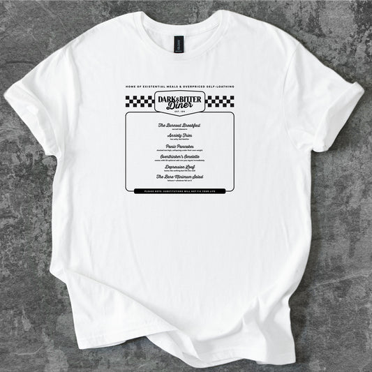 Dark & Bitter Diner Menu T-Shirt
